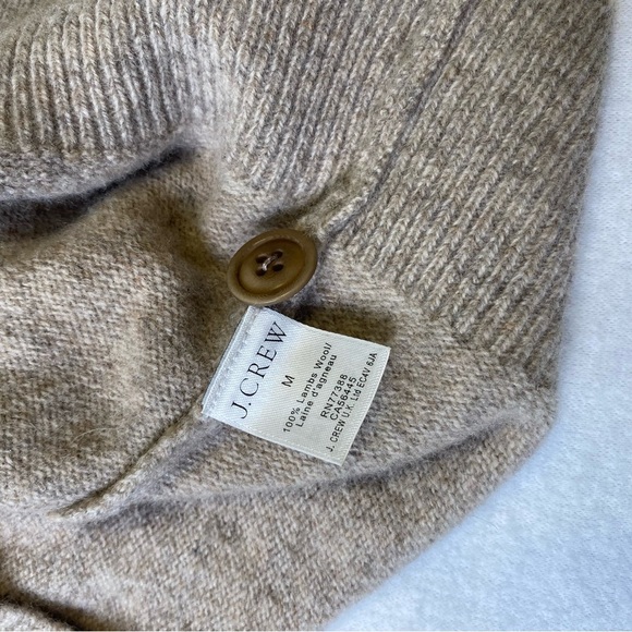 J.Crew Tan Lambswool Cowl Neck Sweater, M - Picture 8 of 8